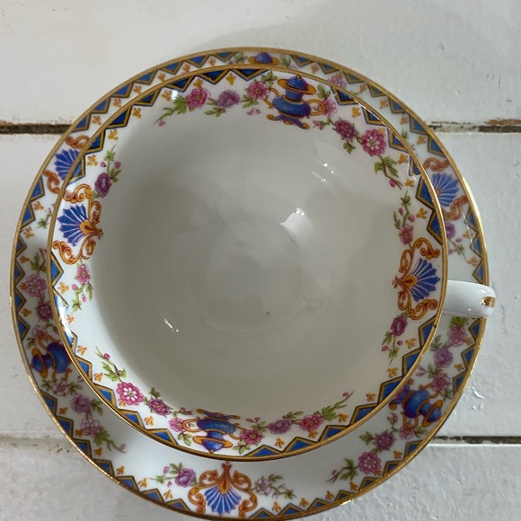 VTG LIMOGES FRANCE TEACUP AND SAUCER IN PATTERN GRR20 - Picture 7 of 12